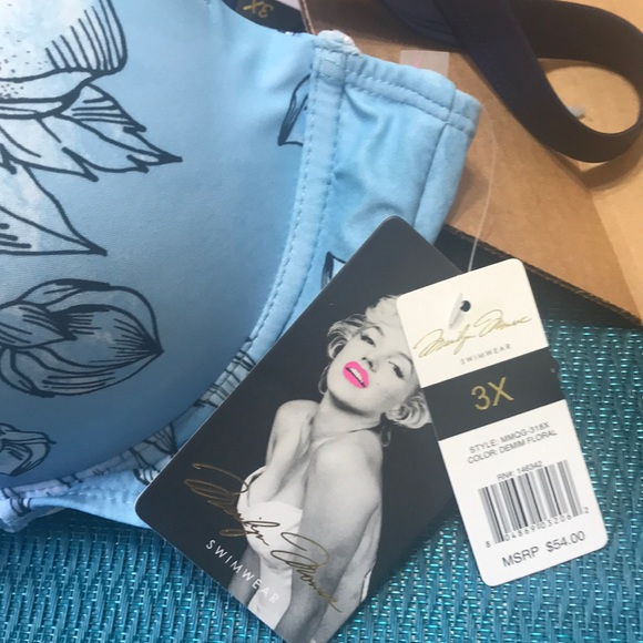 🥀MONROE PUSH UP 2PIECE SWIMSUIT PLUS SIZE 3X🥀 - Picture 4 of 8